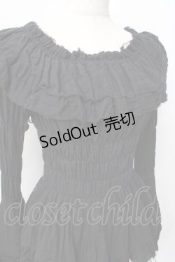画像4: ATELIER PIERROT / Decay Gauze Blouse  黒 Y-25-07-29-066-EL-BL-SZ-ZY