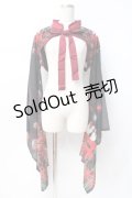 Royal Princess Alice / 白狐彼岸花振袖ジャケット  黒 Y-25-07-29-069-LO-JA-SZ-ZY