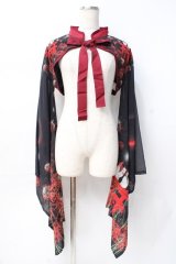Royal Princess Alice / 白狐彼岸花振袖ジャケット  黒 Y-25-07-29-069-LO-JA-SZ-ZY