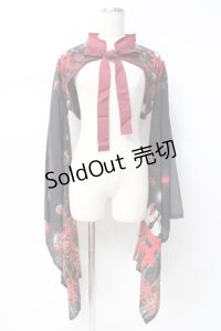 Royal Princess Alice / 白狐彼岸花振袖ジャケット  黒 Y-25-07-29-069-LO-JA-SZ-ZY