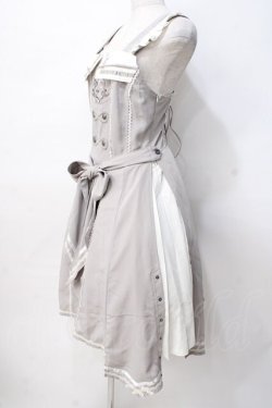 画像2: Ozz oneste / 薔薇刺繍サイドプリーツジャンパースカート  グレー Y-25-07-29-070-OO-OP-SZ-ZY