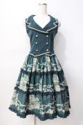 metamorphose / Rose cageベスト風ジャンパースカート  グリーン Y-25-07-29-075-ME-OP-SZ-ZY