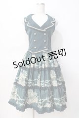 metamorphose / Rose cageベスト風ジャンパースカート  グリーン Y-25-07-29-075-ME-OP-SZ-ZY