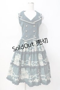 metamorphose / Rose cageベスト風ジャンパースカート  グリーン Y-25-07-29-075-ME-OP-SZ-ZY