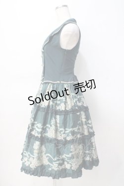 画像2: metamorphose / Rose cageベスト風ジャンパースカート  グリーン Y-25-07-29-075-ME-OP-SZ-ZY