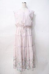 axes femme / 花柄ティアードノースリワンピ M ピンク Y-25-07-29-077-AX-OP-SZ-ZY