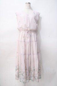 axes femme / 花柄ティアードノースリワンピ M ピンク Y-25-07-29-077-AX-OP-SZ-ZY