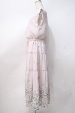 画像2: axes femme / 花柄ティアードノースリワンピ M ピンク Y-25-07-29-077-AX-OP-SZ-ZY