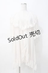 axes femme / レース×チュール楊柳ガウン F 生成り Y-25-07-29-078-AX-TO-SZ-ZT101