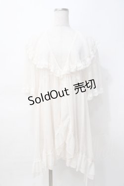 画像1: axes femme / レース×チュール楊柳ガウン F 生成り Y-25-07-29-078-AX-TO-SZ-ZT101