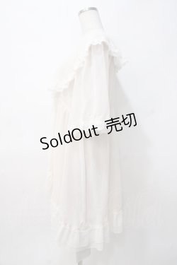 画像2: axes femme / レース×チュール楊柳ガウン F 生成り Y-25-07-29-078-AX-TO-SZ-ZT101