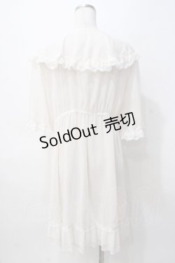 画像3: axes femme / レース×チュール楊柳ガウン F 生成り Y-25-07-29-078-AX-TO-SZ-ZT101