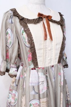 画像4: axes femme kawaii / ティティ×ベアファミリーワンピース M 茶 Y-25-07-29-080-AX-OP-SZ-ZY