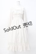 axes femme POETIQUE / ブロッキングブーケ刺繍ワンピース M 生成り Y-25-07-29-083-AX-OP-SZ-ZY