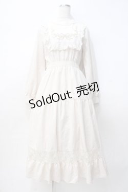 画像1: axes femme POETIQUE / ブロッキングブーケ刺繍ワンピース M 生成り Y-25-07-29-083-AX-OP-SZ-ZY
