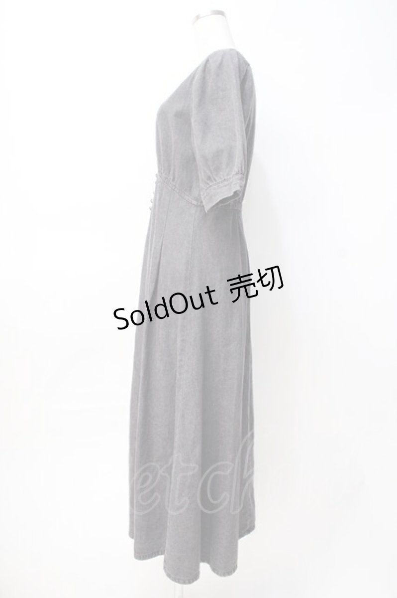 画像2: axes femme / デニムワンピース M グレー Y-25-07-29-086-AX-OP-SZ-ZH (2)