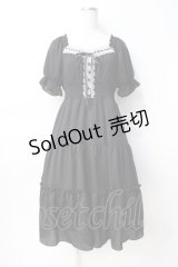 axes femme POETIQUE / オフショルティアードワンピース M 黒 Y-25-07-29-087-AX-OP-SZ-ZY