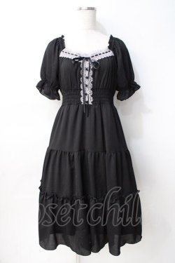 画像2: axes femme POETIQUE / オフショルティアードワンピース M 黒 Y-25-07-29-087-AX-OP-SZ-ZY