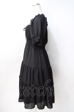 画像3: axes femme POETIQUE / オフショルティアードワンピース M 黒 Y-25-07-29-087-AX-OP-SZ-ZY