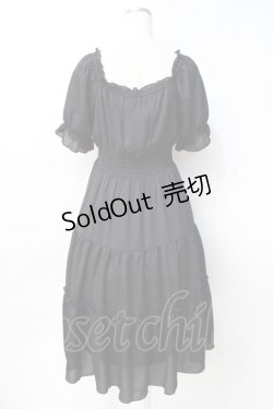 画像4: axes femme POETIQUE / オフショルティアードワンピース M 黒 Y-25-07-29-087-AX-OP-SZ-ZY