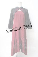axes femme POETIQUE / ロータス刺繍チャイナワンピース M ワイン Y-25-07-29-088-AX-OP-SZ-ZY