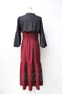 画像3: axes femme POETIQUE / ロータス刺繍チャイナワンピース M ワイン Y-25-07-29-088-AX-OP-SZ-ZY