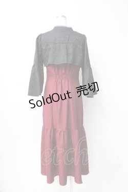画像3: axes femme POETIQUE / ロータス刺繍チャイナワンピース M ワイン Y-25-07-29-088-AX-OP-SZ-ZY
