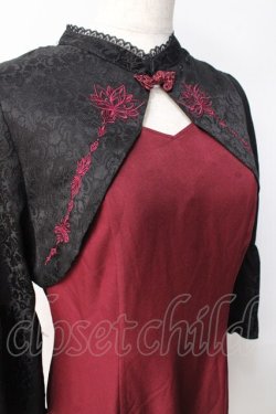 画像4: axes femme POETIQUE / ロータス刺繍チャイナワンピース M ワイン Y-25-07-29-088-AX-OP-SZ-ZY
