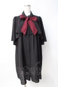 axes femme / ケープデザインワンピース M 黒 Y-25-07-29-089-AX-OP-SZ-ZY