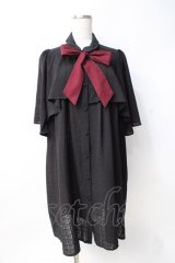 axes femme / ケープデザインワンピース M 黒 Y-25-07-29-089-AX-OP-SZ-ZY