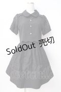 axes femme POETIQUE / シアーチェックスカラップワンピース M 黒 Y-25-07-29-090-AX-OP-SZ-ZY