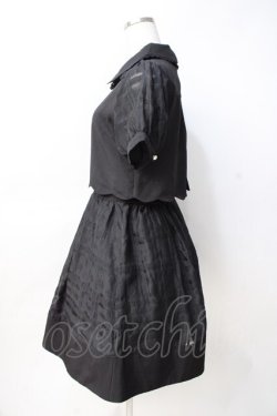 画像2: axes femme POETIQUE / シアーチェックスカラップワンピース M 黒 Y-25-07-29-090-AX-OP-SZ-ZY