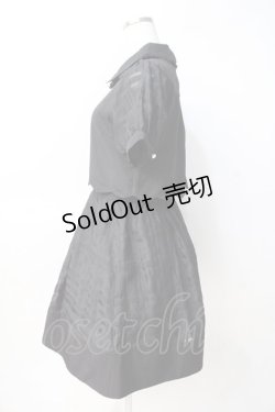 画像2: axes femme POETIQUE / シアーチェックスカラップワンピース M 黒 Y-25-07-29-090-AX-OP-SZ-ZY
