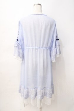 画像3: axes femme / シアー×チュールレースガウン F サックス Y-25-07-29-092-AX-TO-SZ-ZY