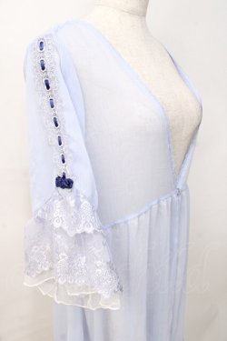 画像4: axes femme / シアー×チュールレースガウン F サックス Y-25-07-29-092-AX-TO-SZ-ZY