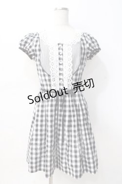 画像1: MILK / マーガレットドレス  ギンガムブラック Y-25-07-29-094-ML-OP-SZ-ZT182