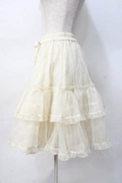 画像2: metamorphose / オーガンジーフリルパニエ  クリーム Y-25-07-29-100-ME-SK-SZ-ZY