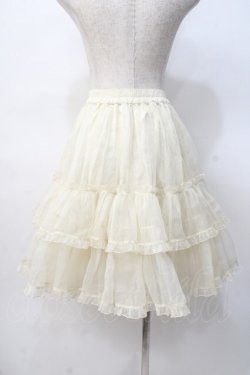 画像3: metamorphose / オーガンジーフリルパニエ  クリーム Y-25-07-29-100-ME-SK-SZ-ZY