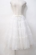 axes femme kawaii / ミディオーガンジーパニエ M 白 Y-25-07-29-101-AX-SK-SZ-ZY