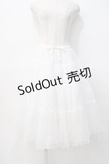 axes femme kawaii / ミディオーガンジーパニエ M 白 Y-25-07-29-101-AX-SK-SZ-ZY
