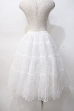 画像3: axes femme kawaii / ミディオーガンジーパニエ M 白 Y-25-07-29-101-AX-SK-SZ-ZY