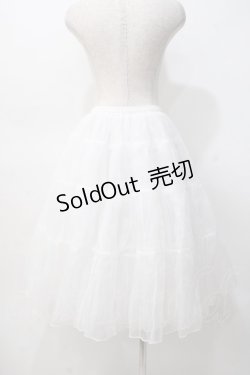 画像3: axes femme kawaii / ミディオーガンジーパニエ M 白 Y-25-07-29-101-AX-SK-SZ-ZY