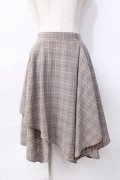 axes femme / フリルイレヘムスカート M 茶 Y-25-07-29-104-AX-SK-SZ-ZY