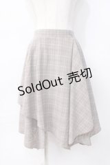 axes femme / フリルイレヘムスカート M 茶 Y-25-07-29-104-AX-SK-SZ-ZY