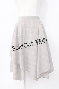 axes femme / フリルイレヘムスカート M 茶 Y-25-07-29-104-AX-SK-SZ-ZY