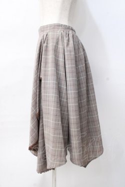 画像2: axes femme / フリルイレヘムスカート M 茶 Y-25-07-29-104-AX-SK-SZ-ZY