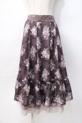axes femme / グランブーケ柄スカート F 茶 Y-25-07-29-105-AX-SK-SZ-ZY
