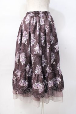 画像3: axes femme / グランブーケ柄スカート F 茶 Y-25-07-29-105-AX-SK-SZ-ZY