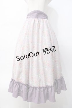 画像1: Kurumi Collaboration / グレイスフルコルセット風ロングスカート L ラベンダー Y-25-07-29-106-LO-SK-SZ-ZY