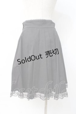 画像3: BPN / クロスチェーン付き裾レーススカート M 黒 Y-25-07-29-107-GO-SK-SZ-ZY